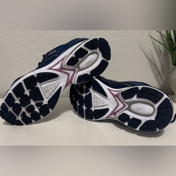 Ryka Women's Sky Walk lace up Navy and Pink Athletic Shoes. - Picture 5 of 5